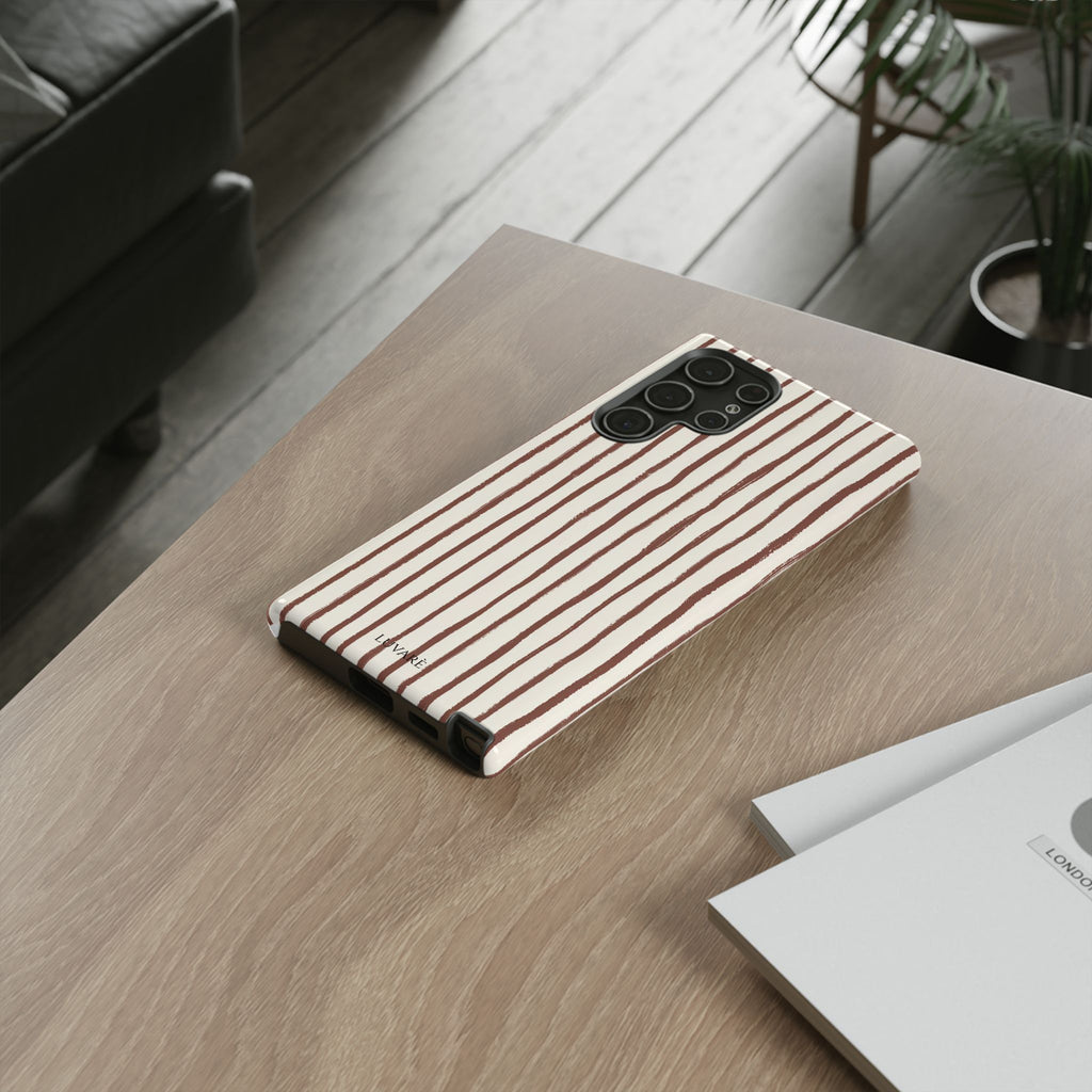 Brown Drawn Stripe Case