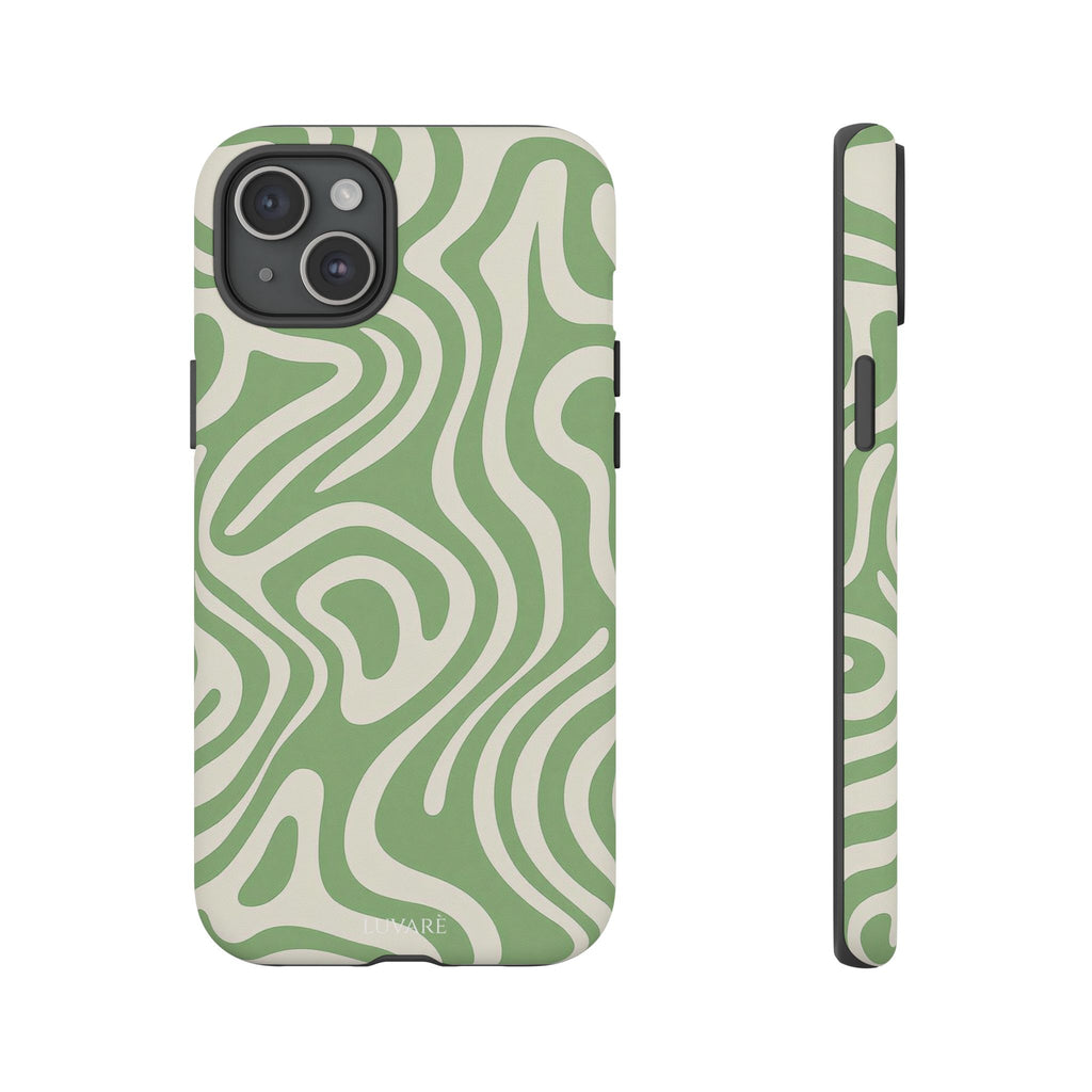 Abstract Green Swirl Phone Case