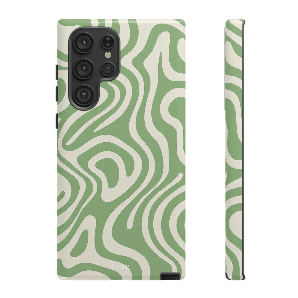 Abstract Green Swirl Phone Case