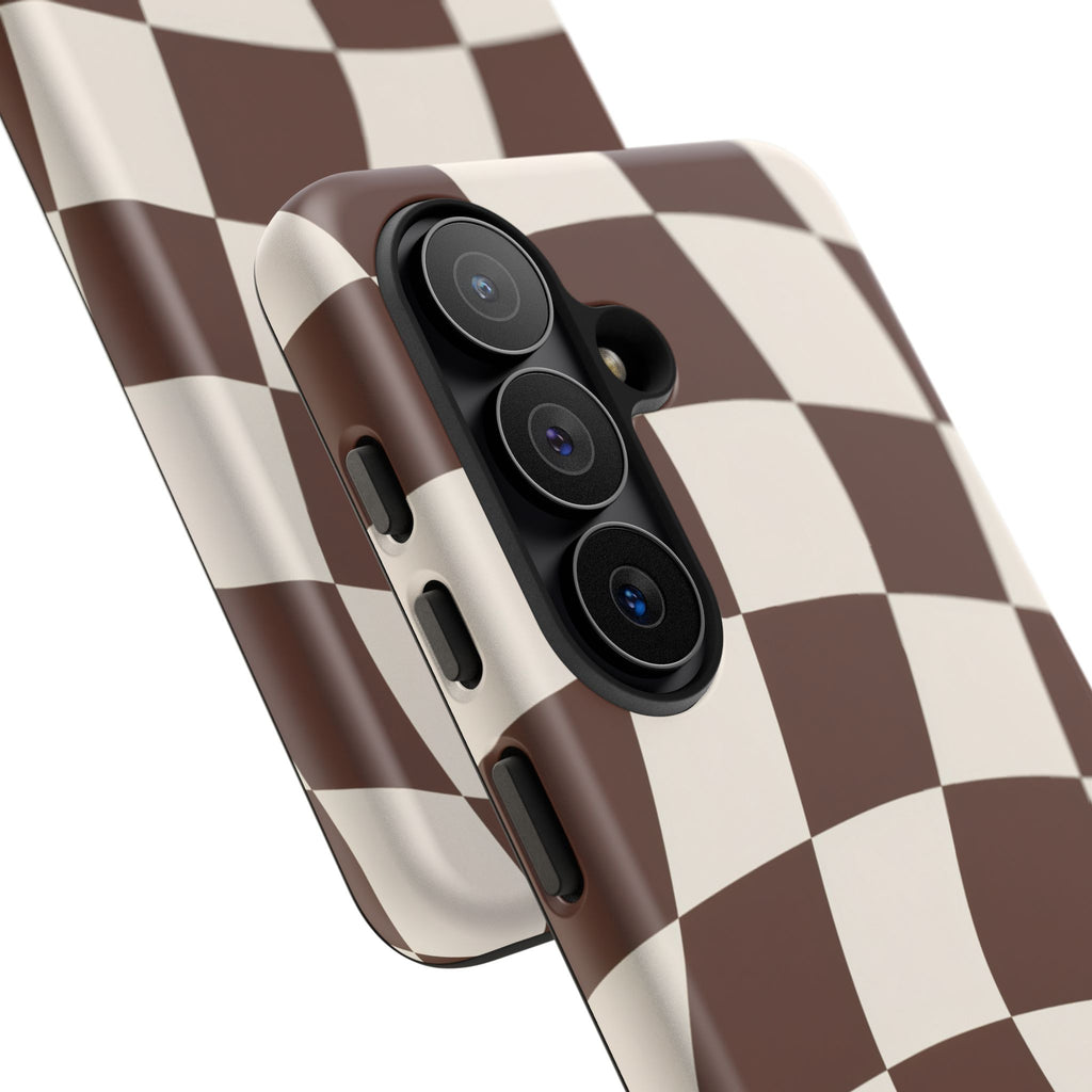 Brown Wavy Checkerboard Case