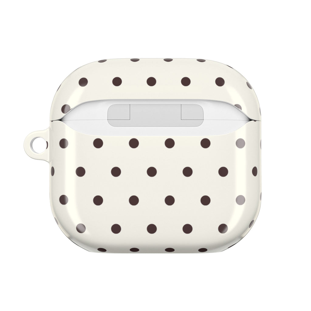 Cream Polka Dot AirPod Case