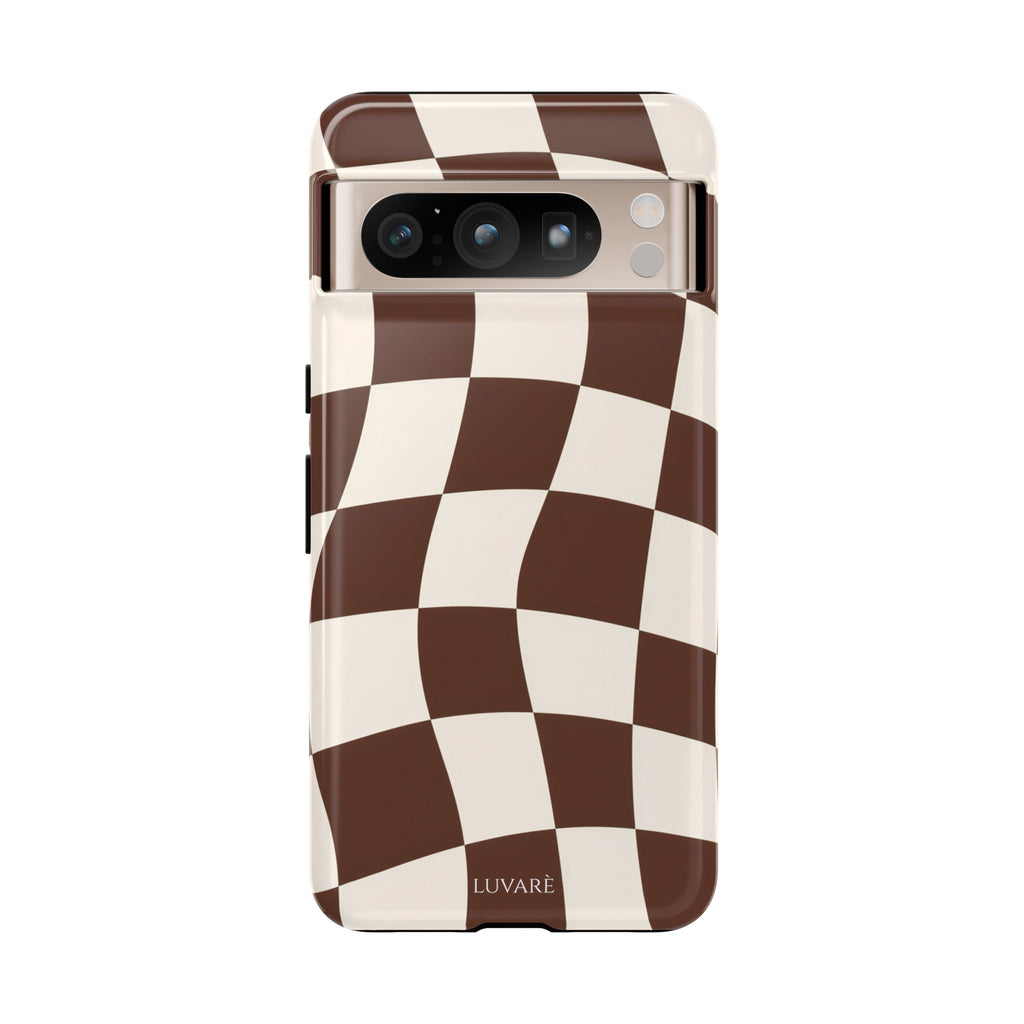 Brown Wavy Checkerboard Case