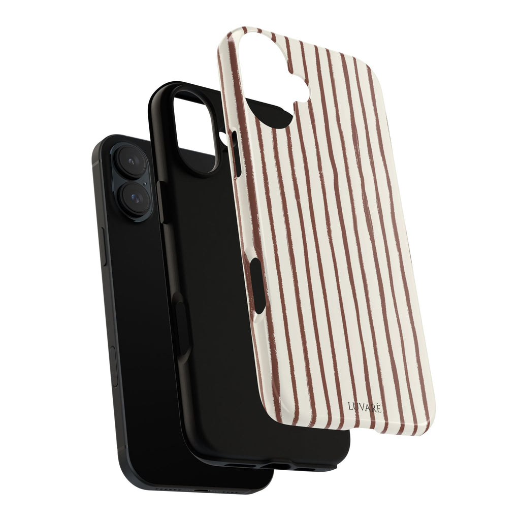 Brown Drawn Stripe Case