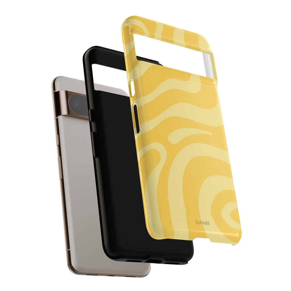 Yellow Retro Swirl Case