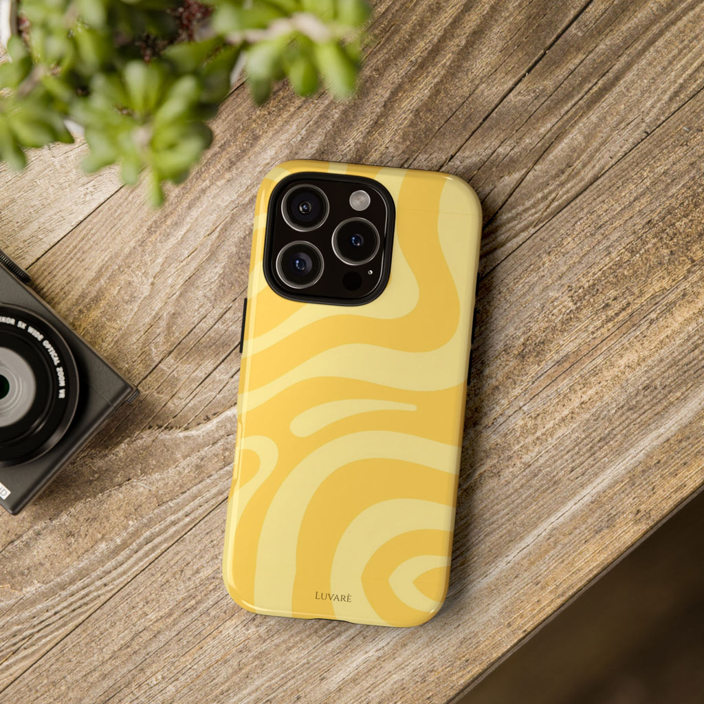 Yellow Retro Swirl Case