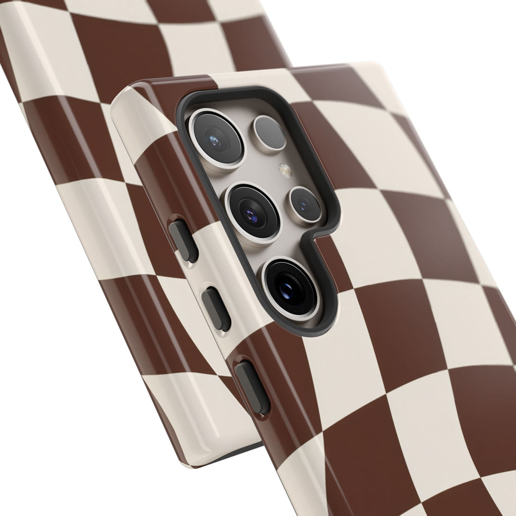 Brown Wavy Checkerboard Case