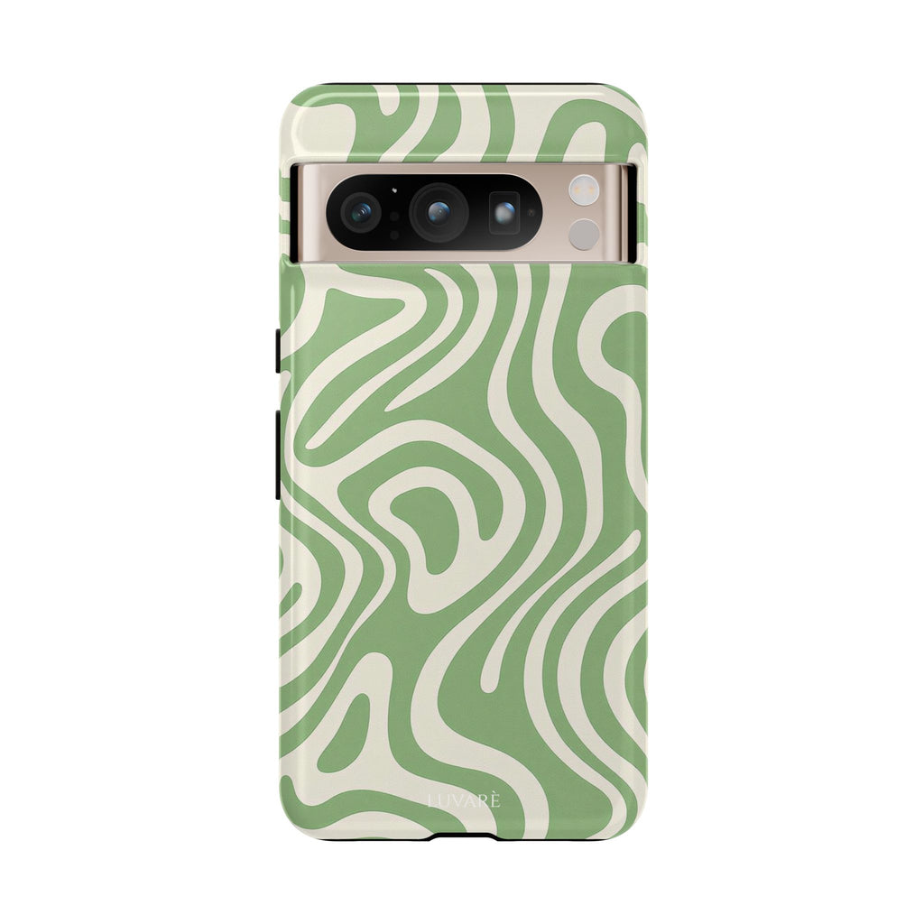 Abstract Green Swirl Phone Case