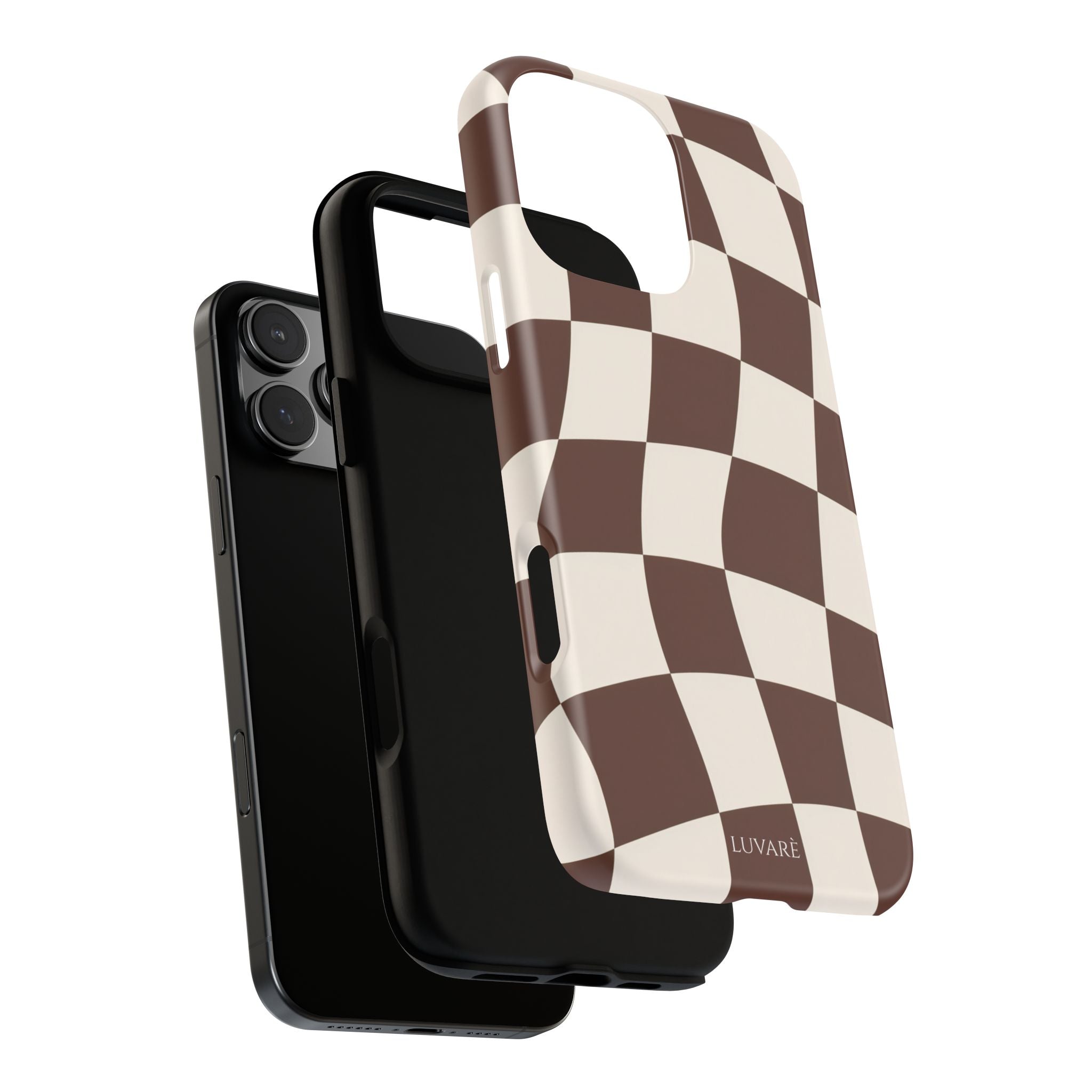 Brown Wavy Checkerboard Case