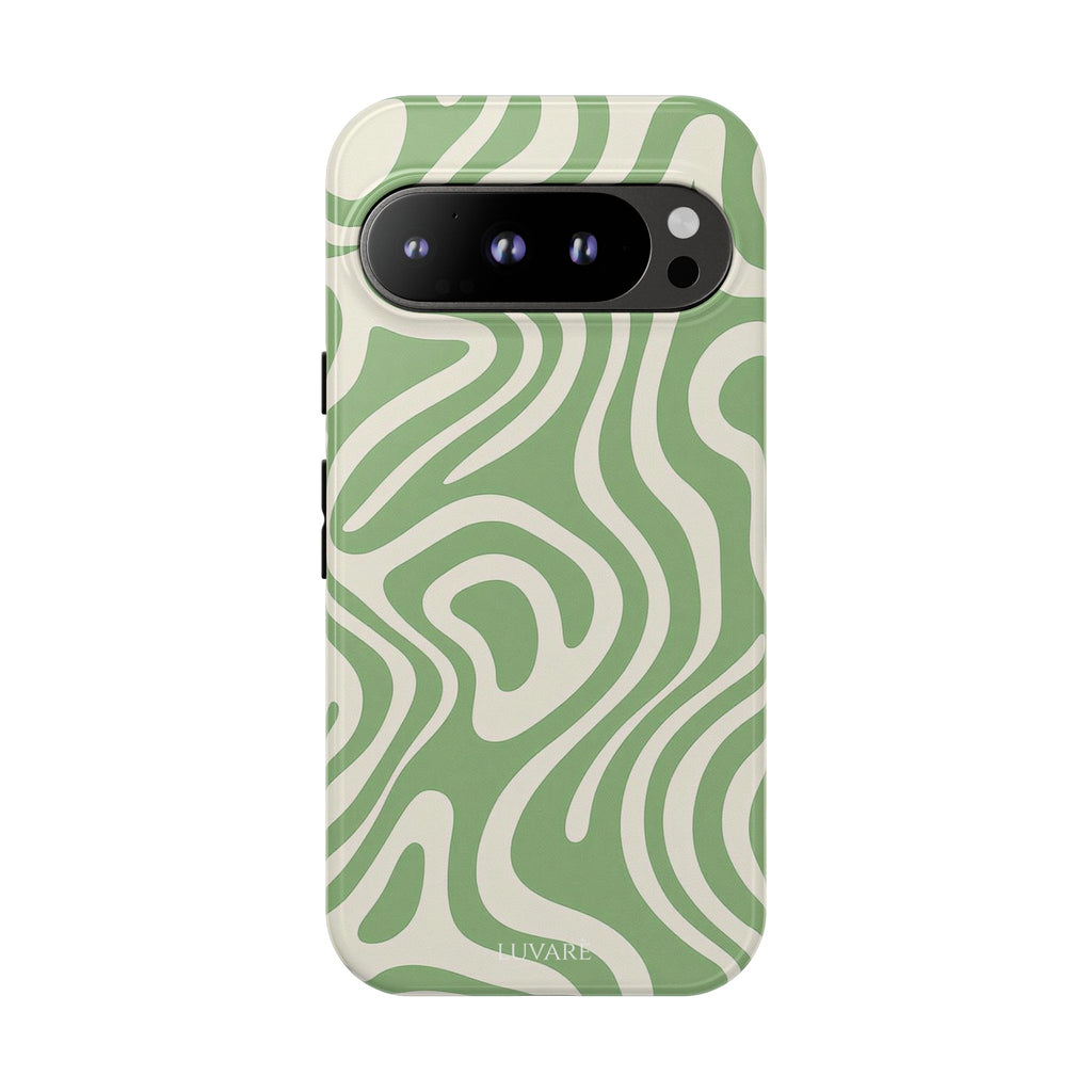 Abstract Green Swirl Phone Case