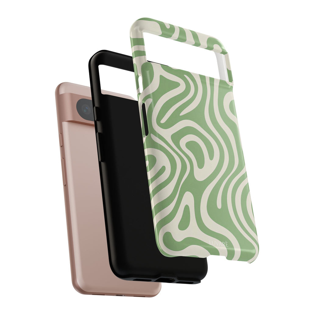 Abstract Green Swirl Phone Case