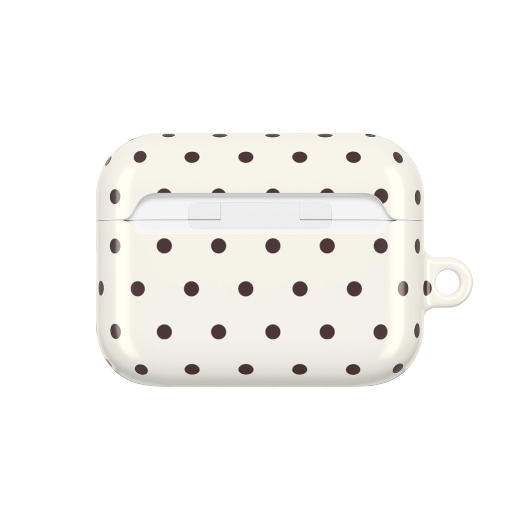 Cream Polka Dot AirPod Case