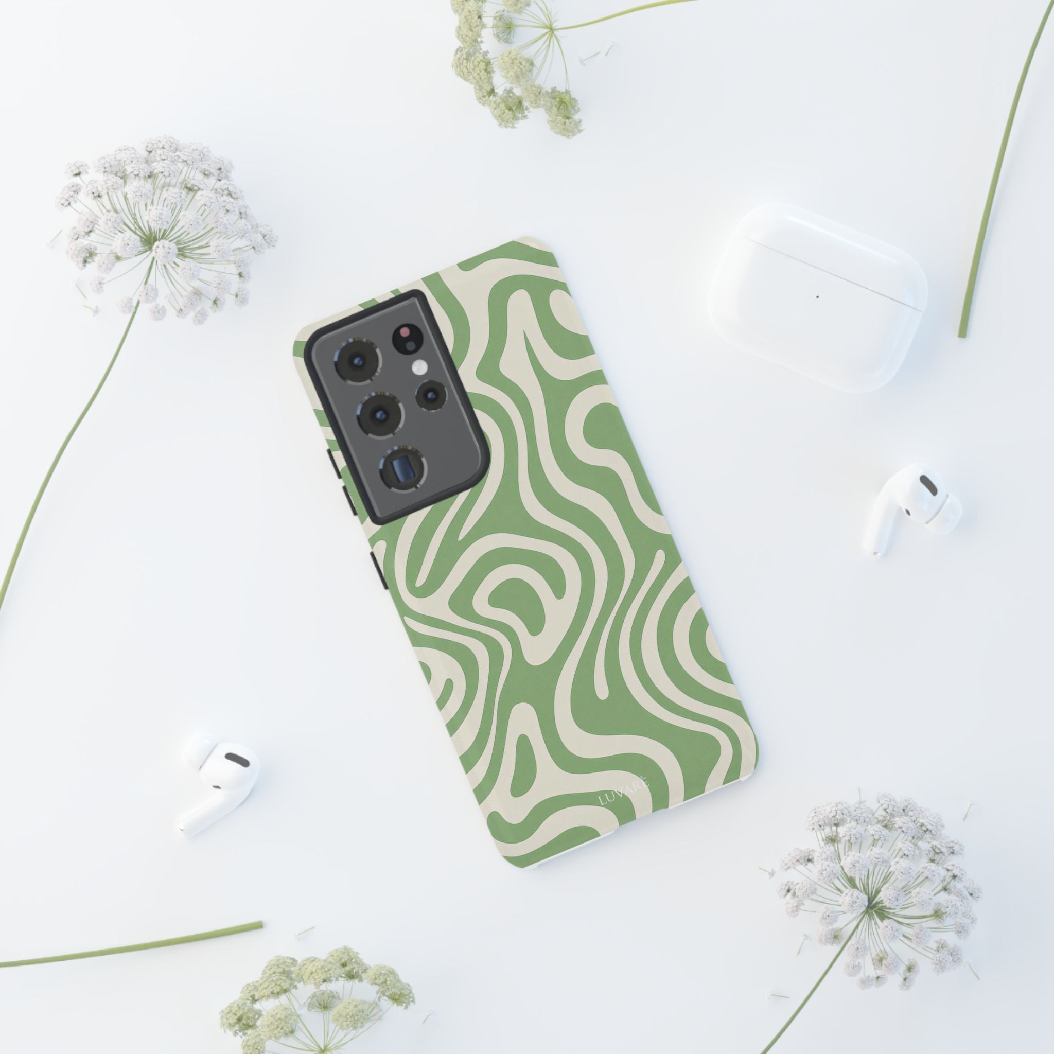 Abstract Green Swirl Phone Case