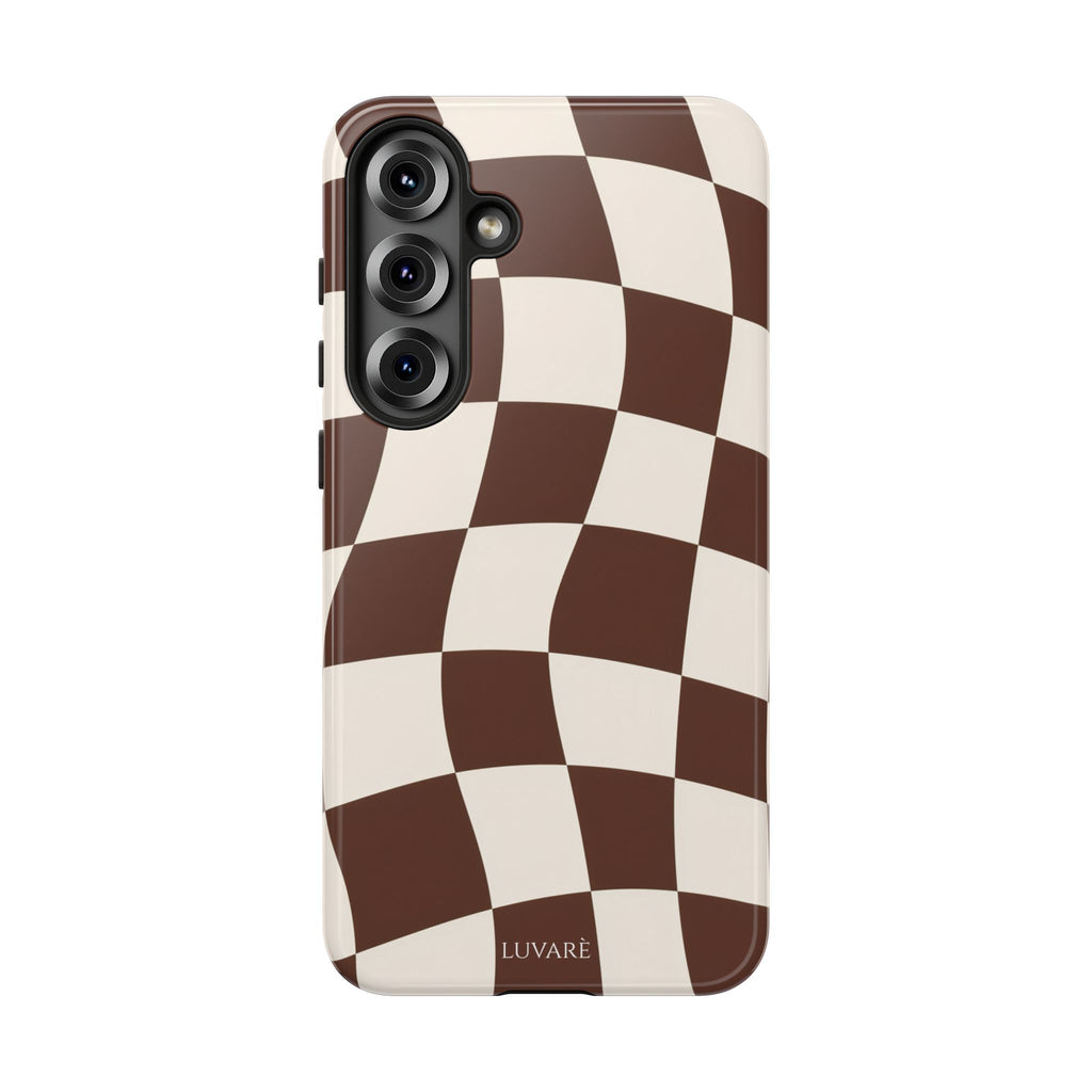 Brown Wavy Checkerboard Case