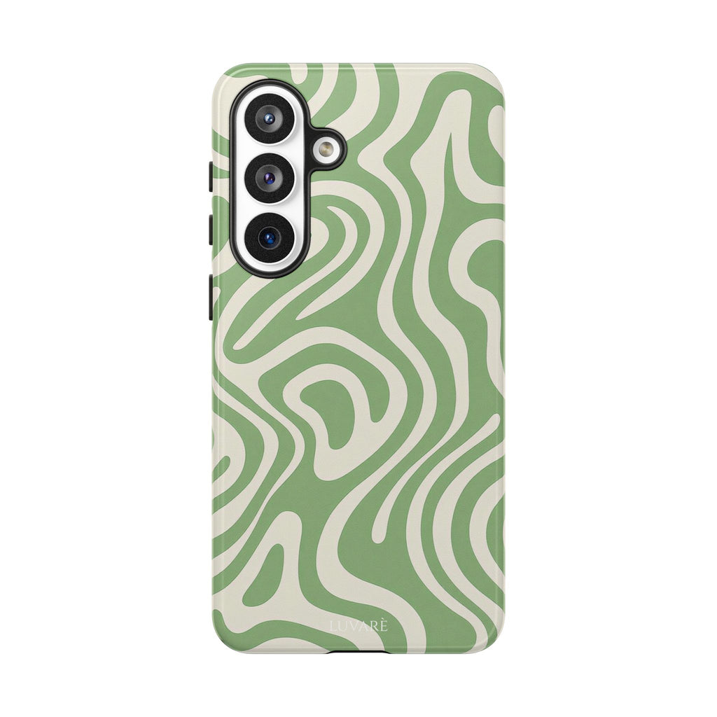 Abstract Green Swirl Phone Case