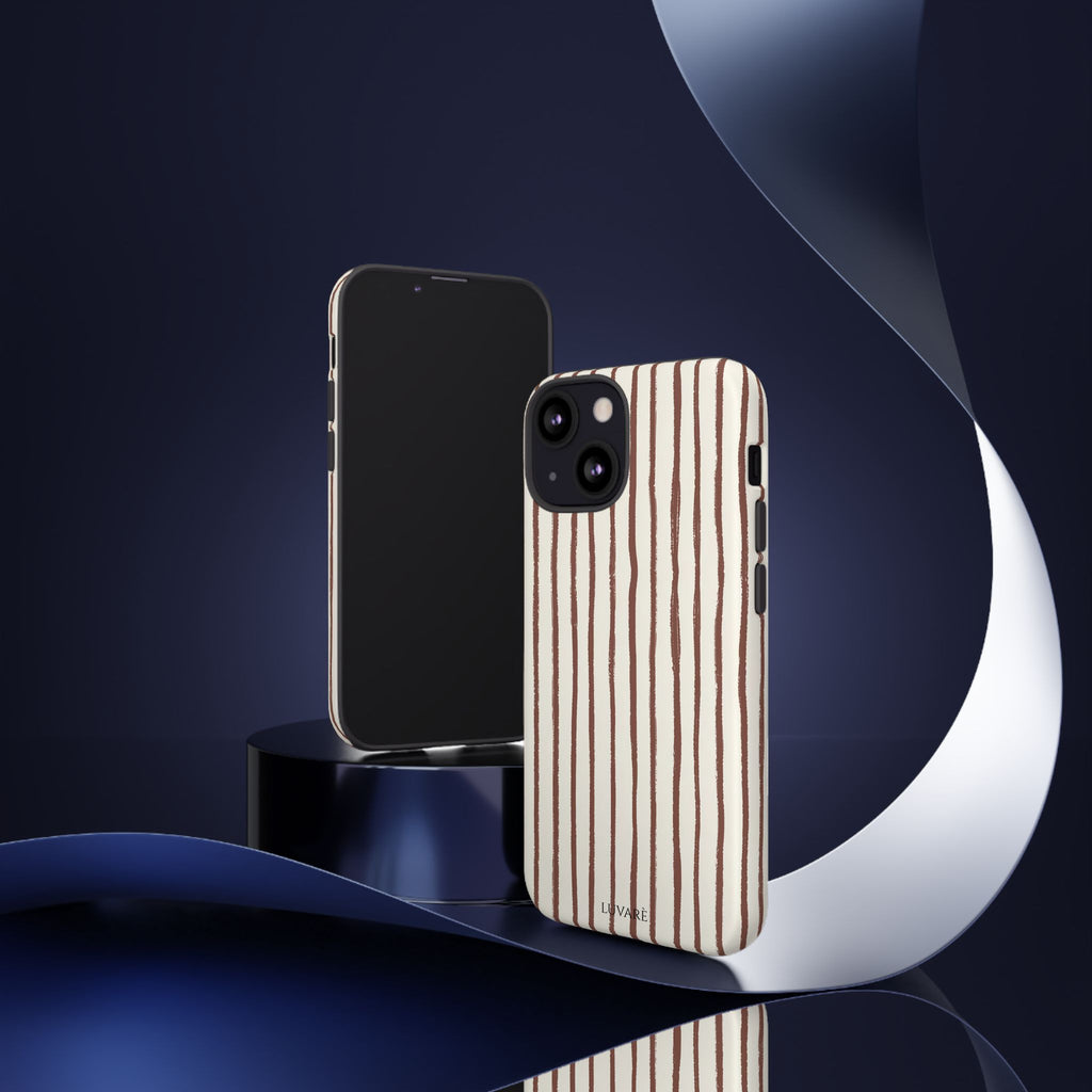 Brown Drawn Stripe Case