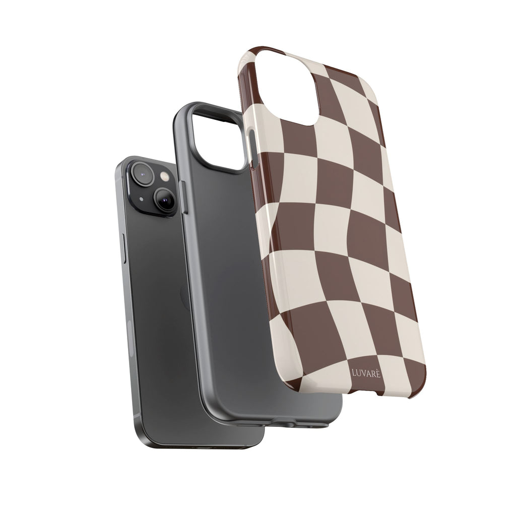 Brown Wavy Checkerboard Case