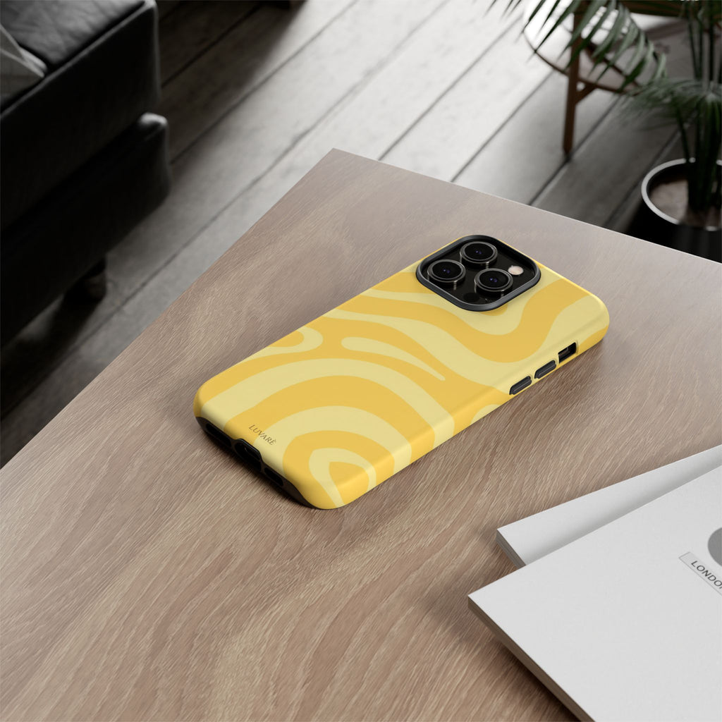 Yellow Retro Swirl Case