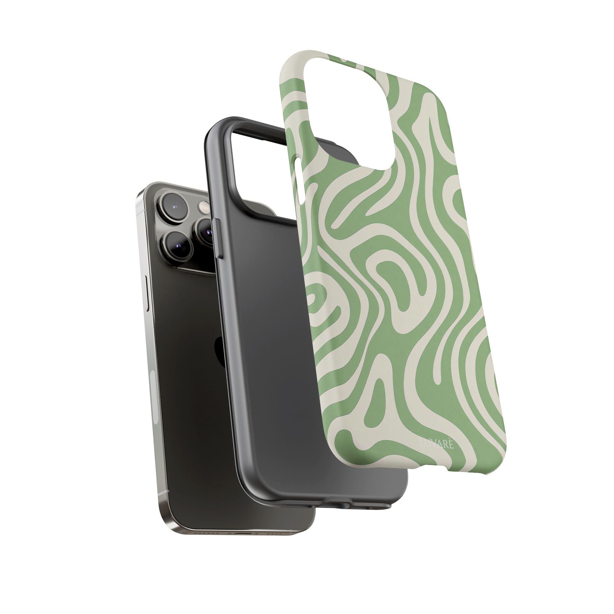 Abstract Green Swirl Phone Case