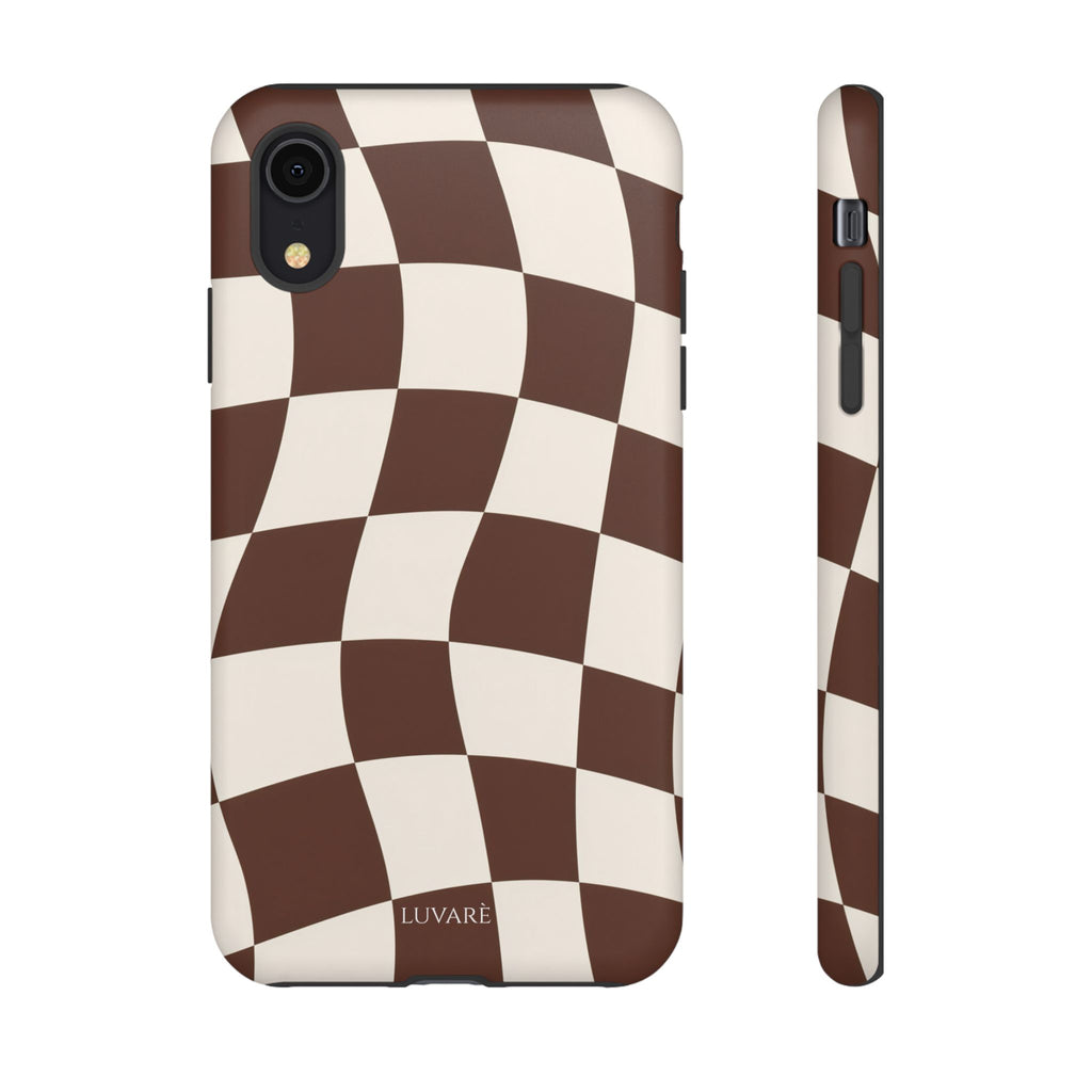 Brown Wavy Checkerboard Case