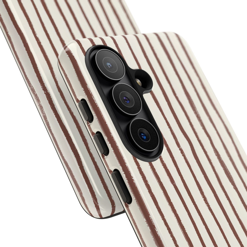 Brown Drawn Stripe Case