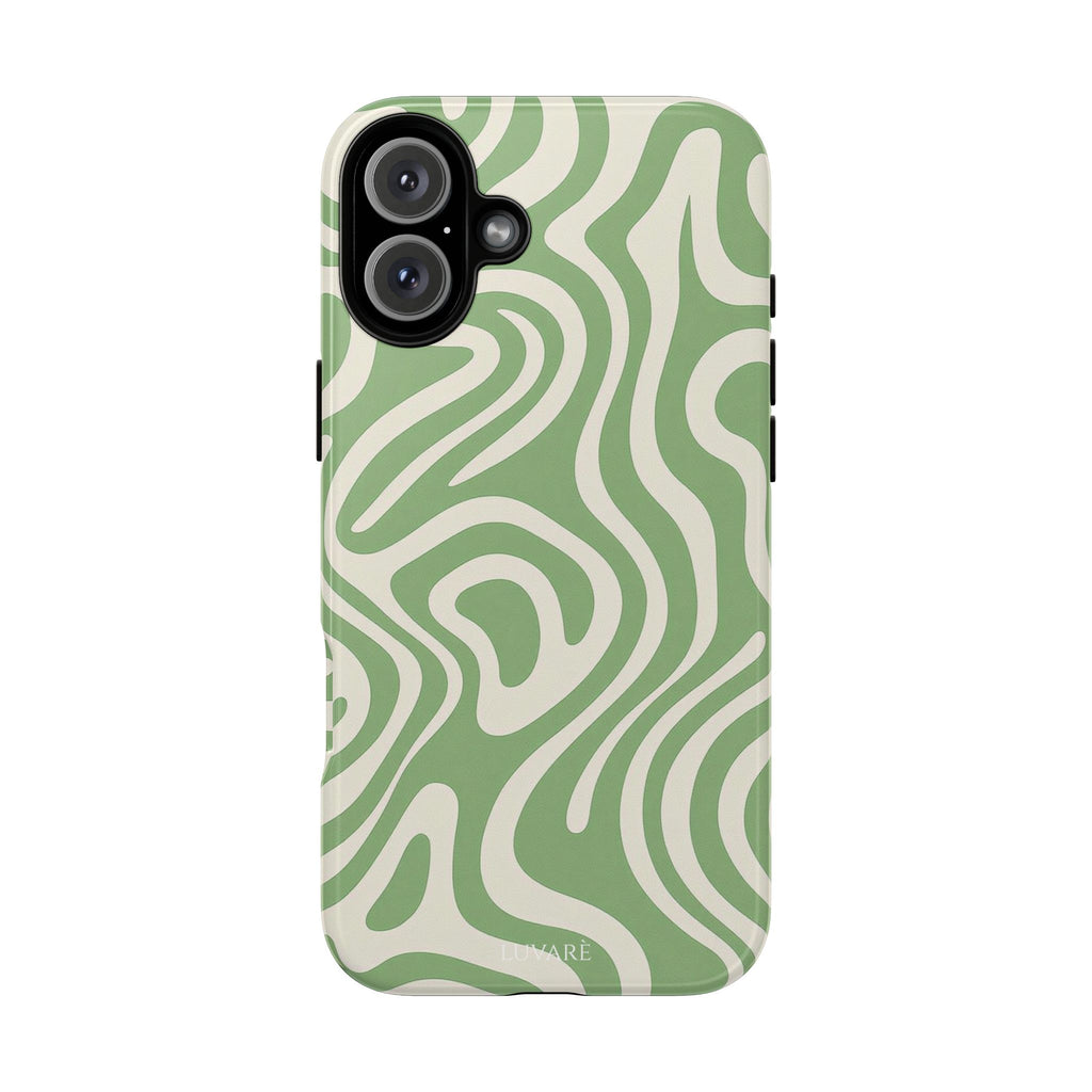 Abstract Green Swirl Phone Case
