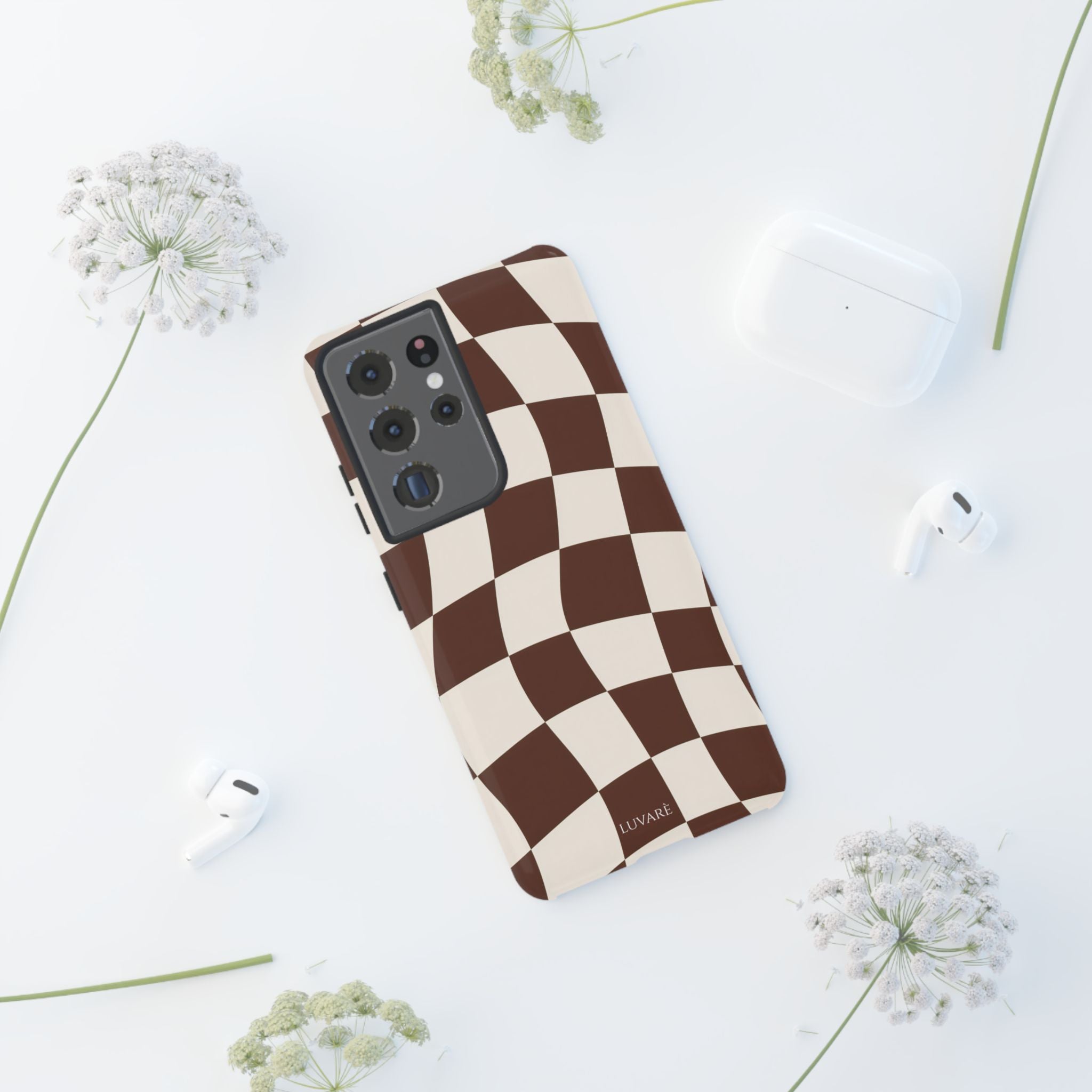 Brown Wavy Checkerboard Case
