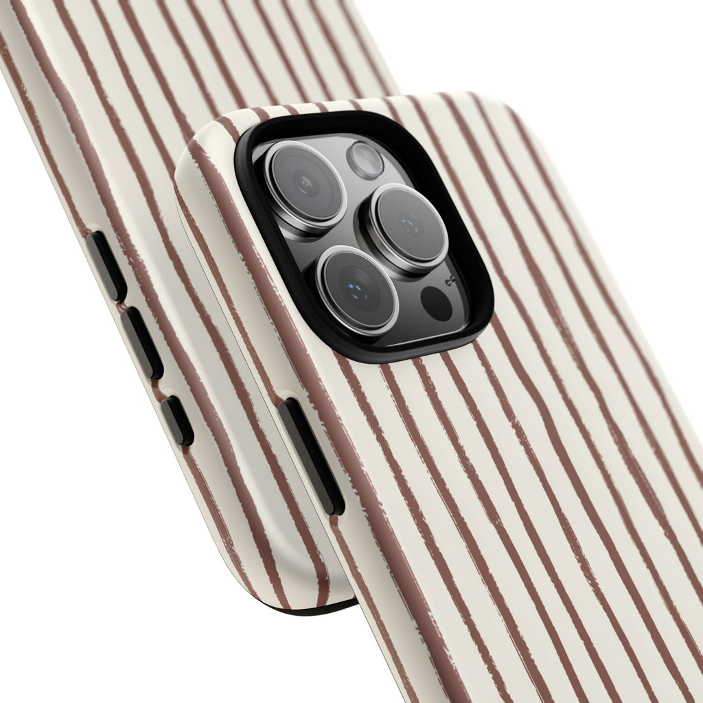 Brown Drawn Stripe Case