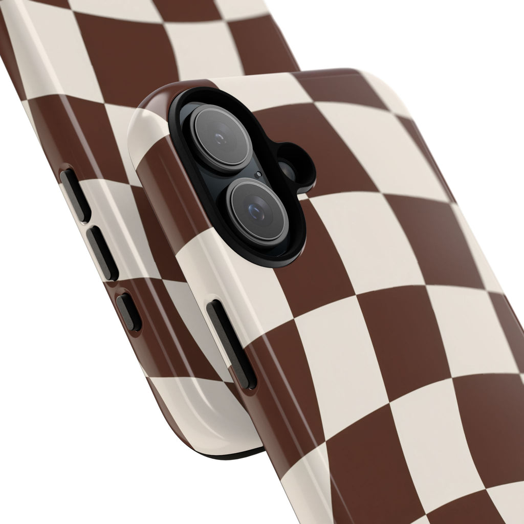Brown Wavy Checkerboard Case