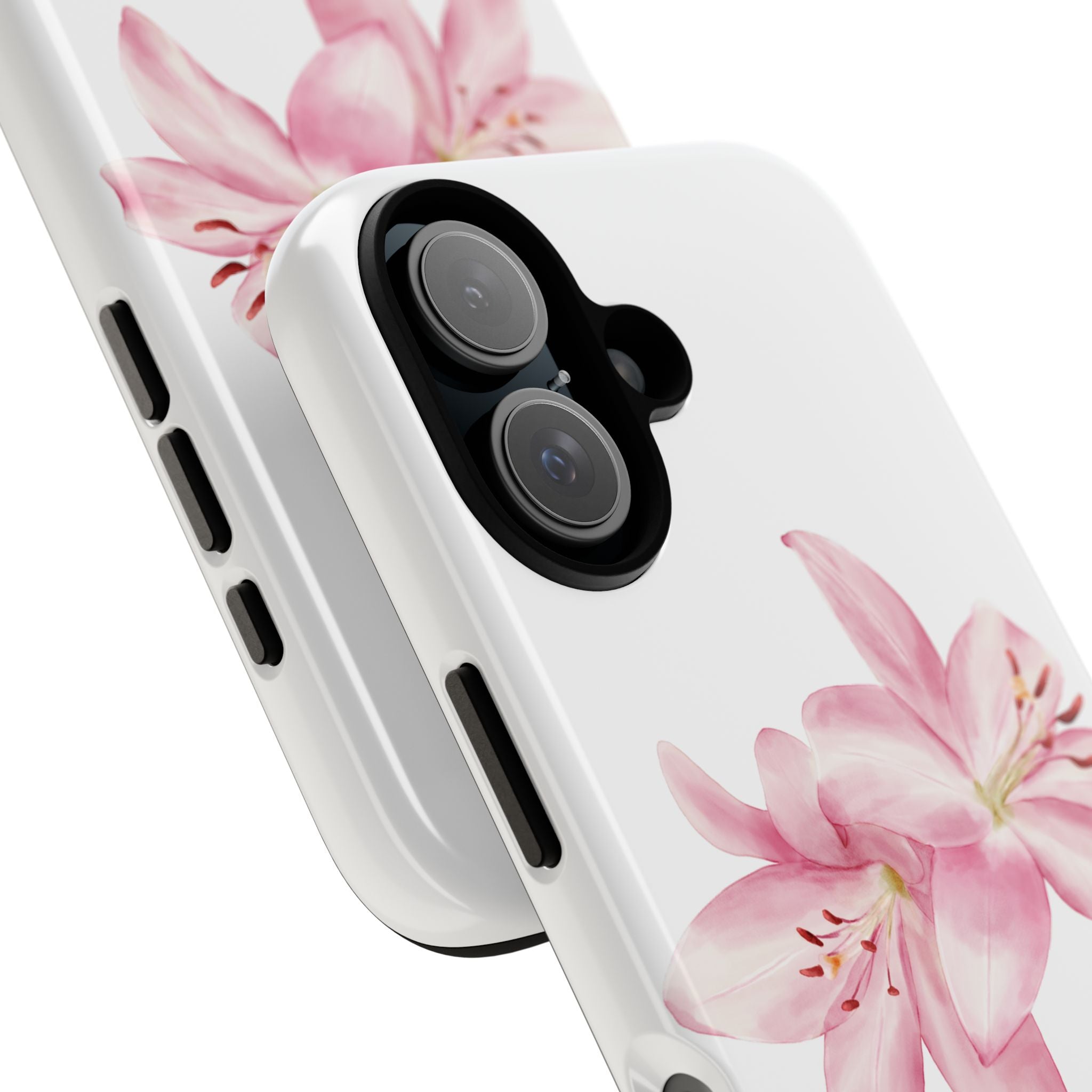 Pink Lily Tough Phone Case — Floral Protective Phone Cover