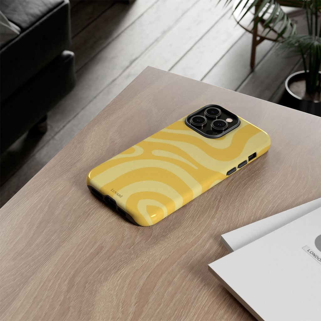 Yellow Retro Swirl Case
