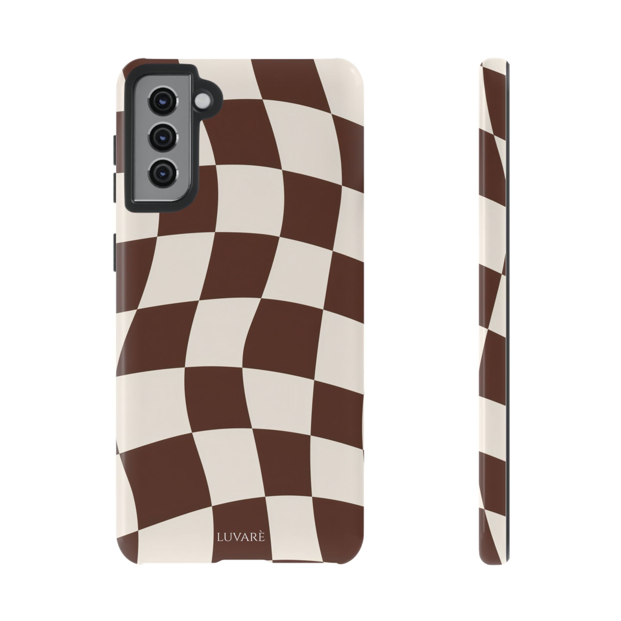 Brown Wavy Checkerboard Case