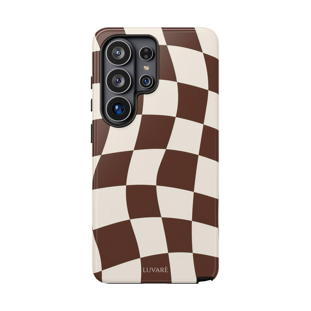 Brown Wavy Checkerboard Case