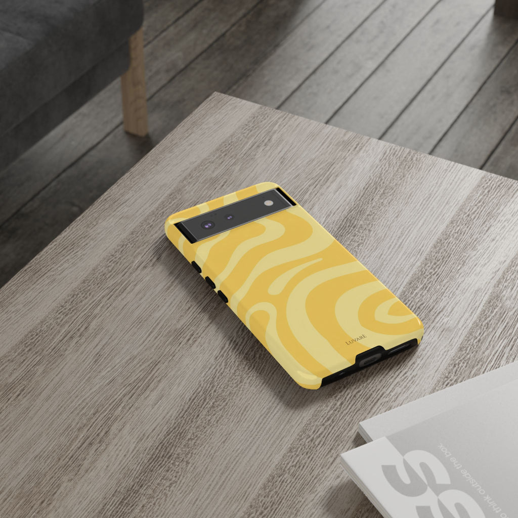 Yellow Retro Swirl Case