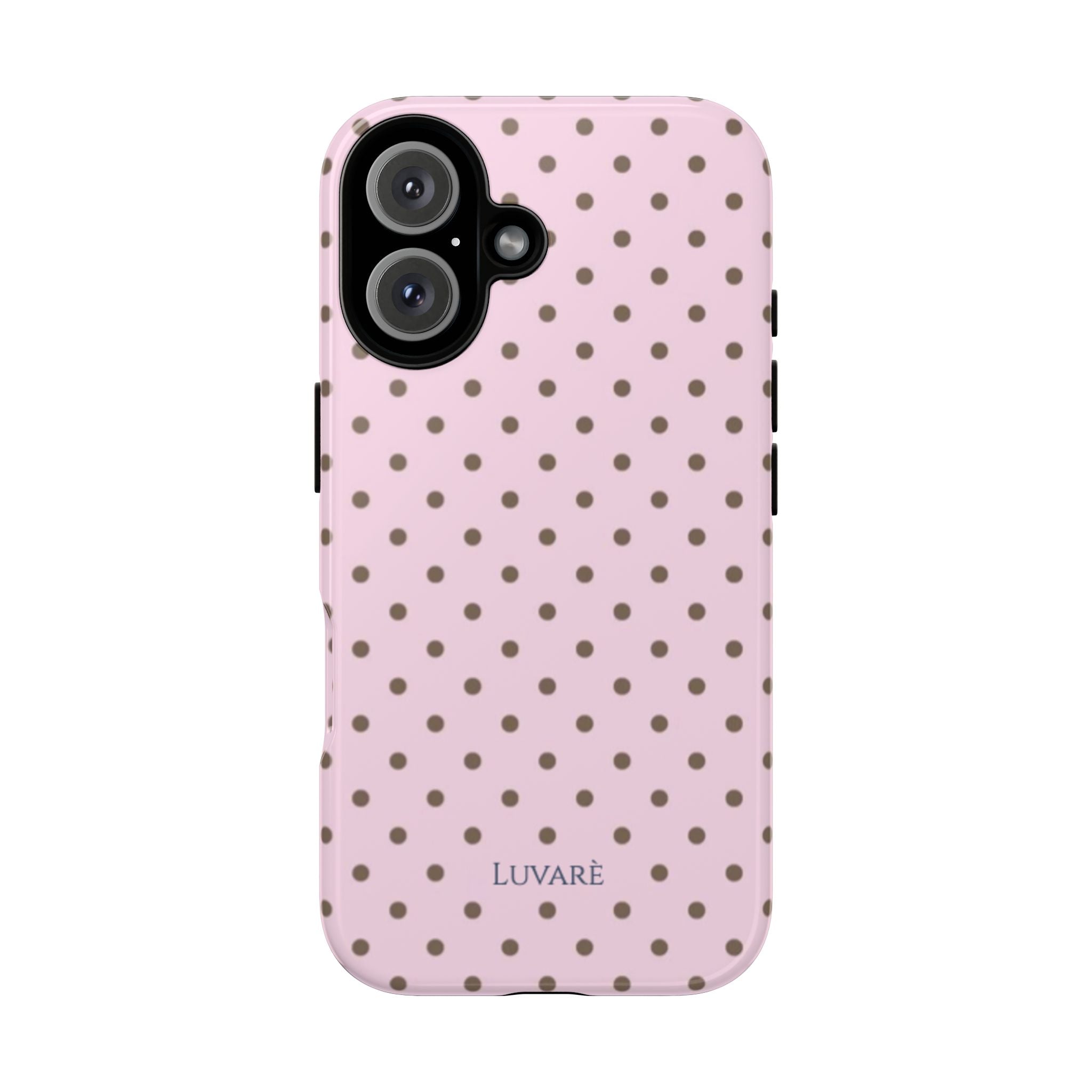 Pink Polka Dot Tough Phone Case — Cute Protective Phone Cover
