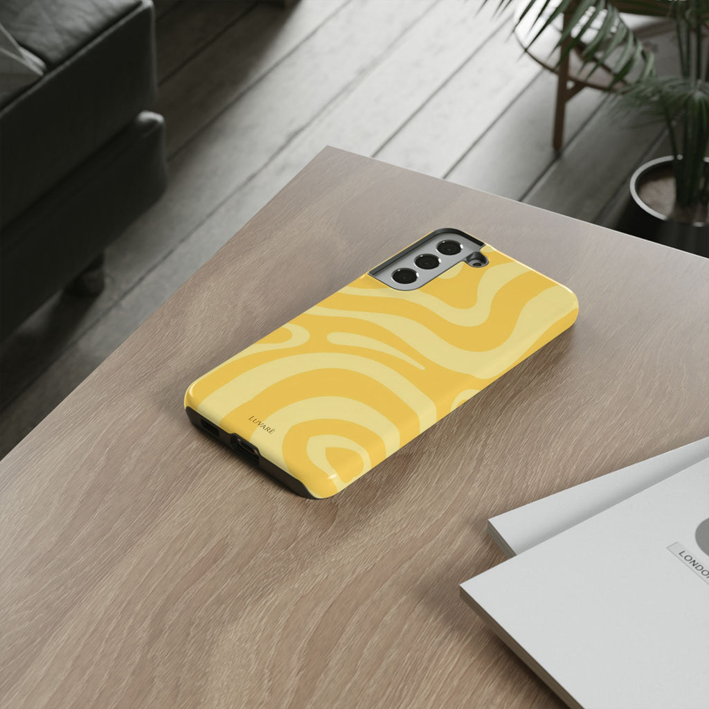 Yellow Retro Swirl Case