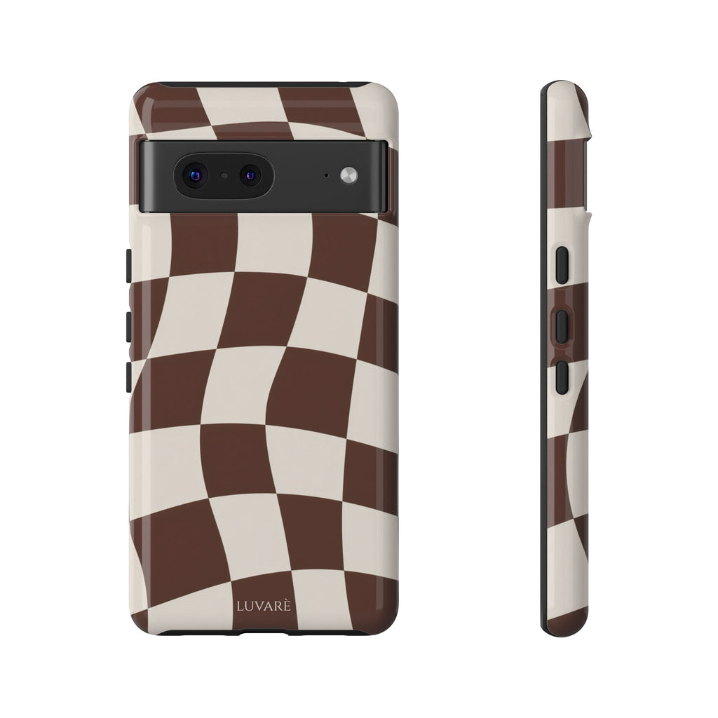 Brown Wavy Checkerboard Case