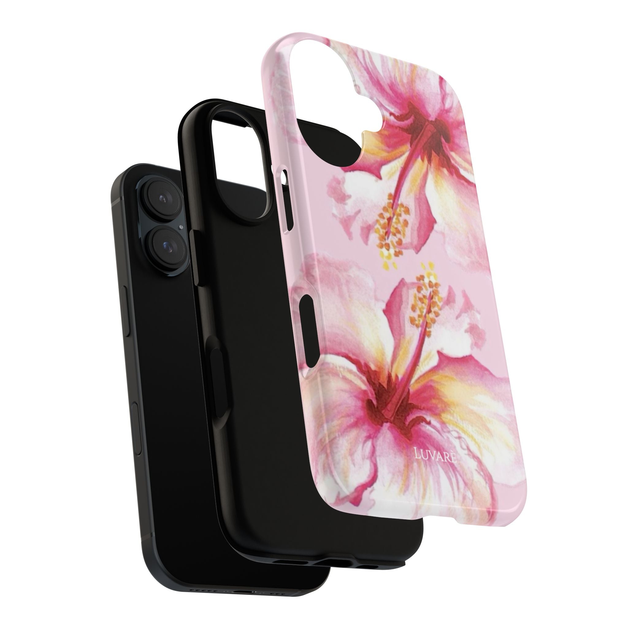 Pink Hibiscus Phone Case — Floral Tough Case for iPhone