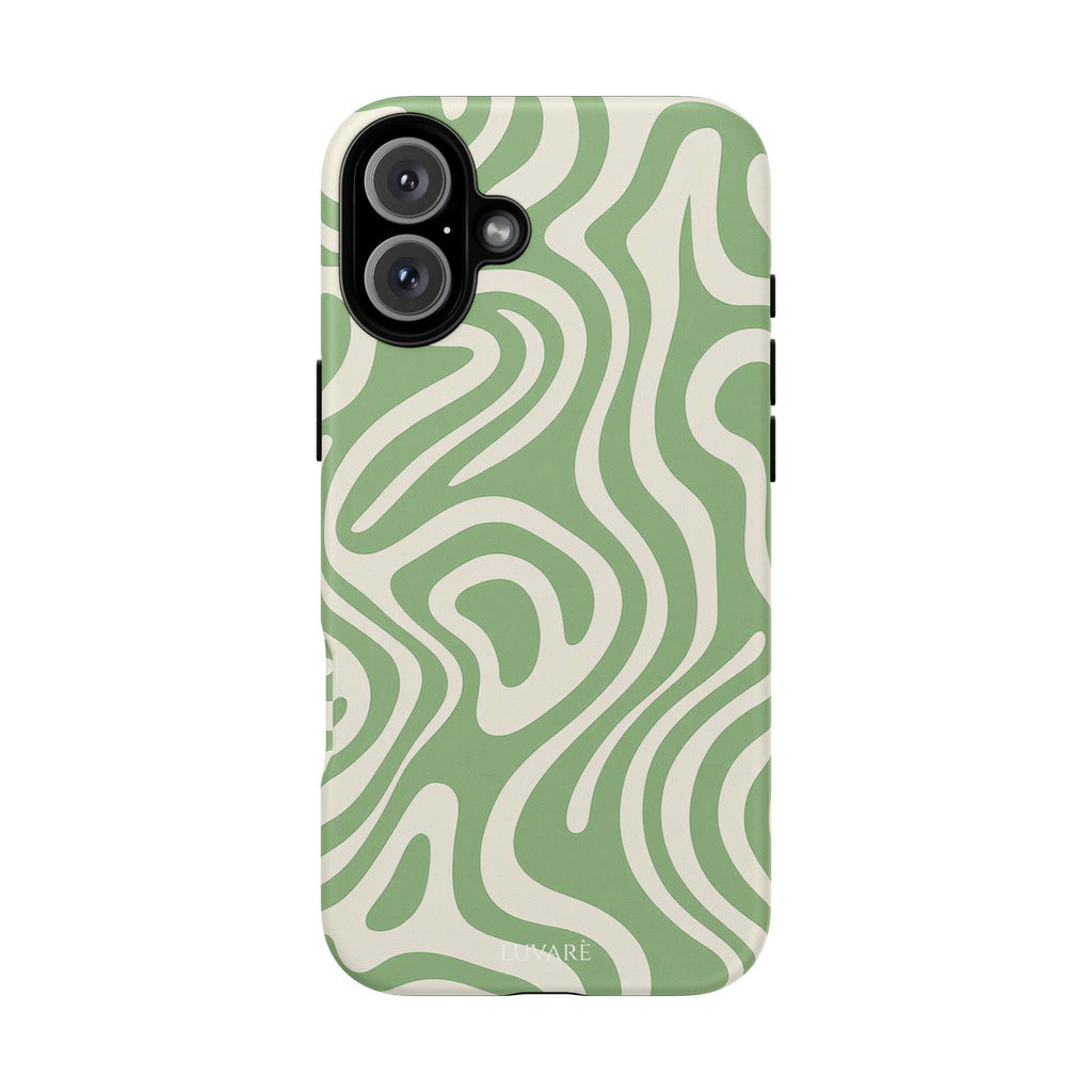 Abstract Green Swirl Phone Case