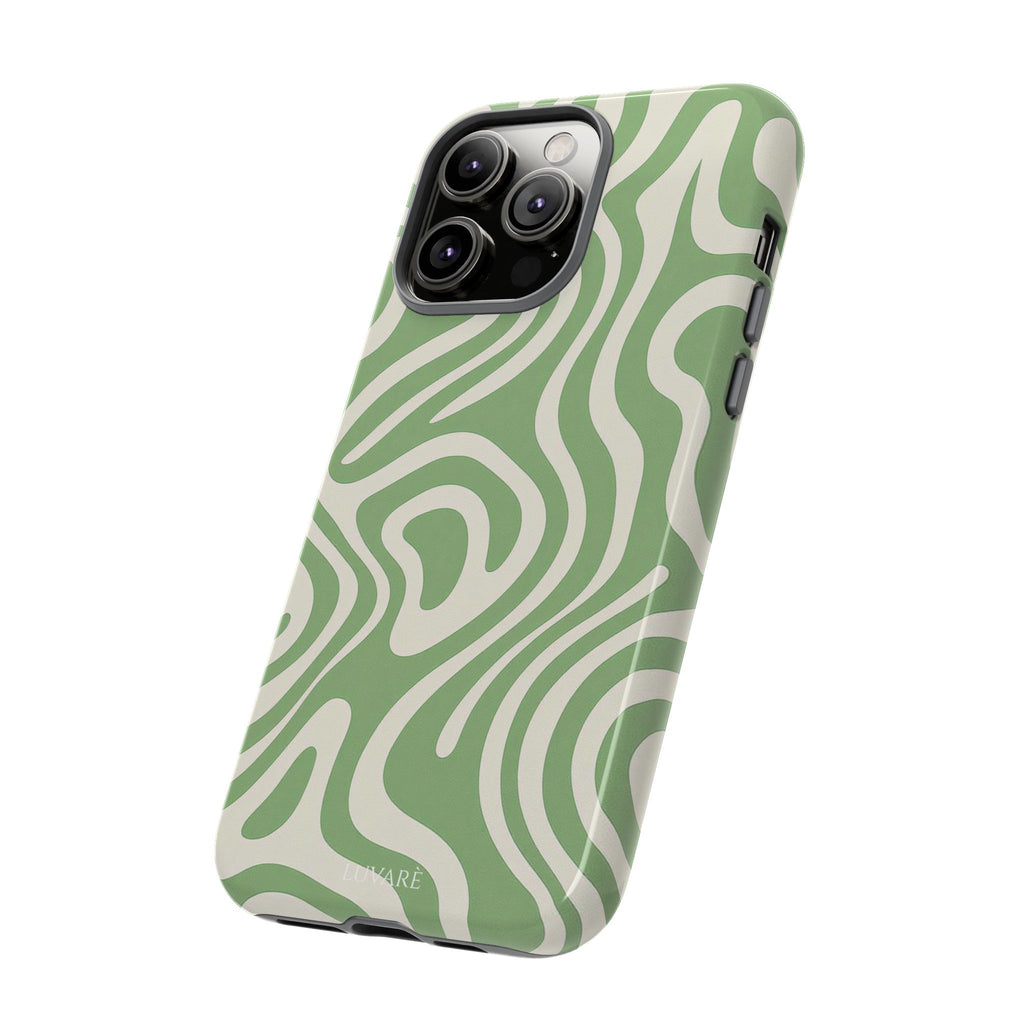 Abstract Green Swirl Phone Case