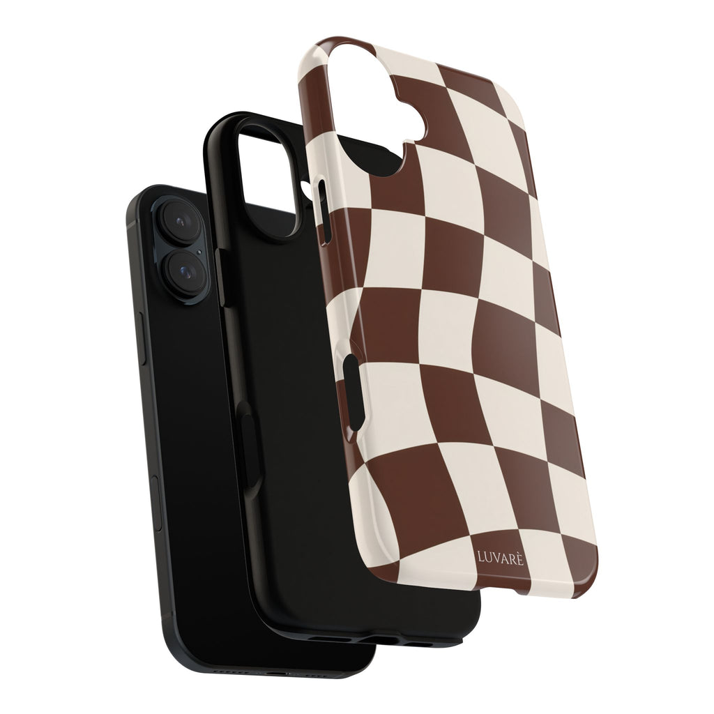 Brown Wavy Checkerboard Case