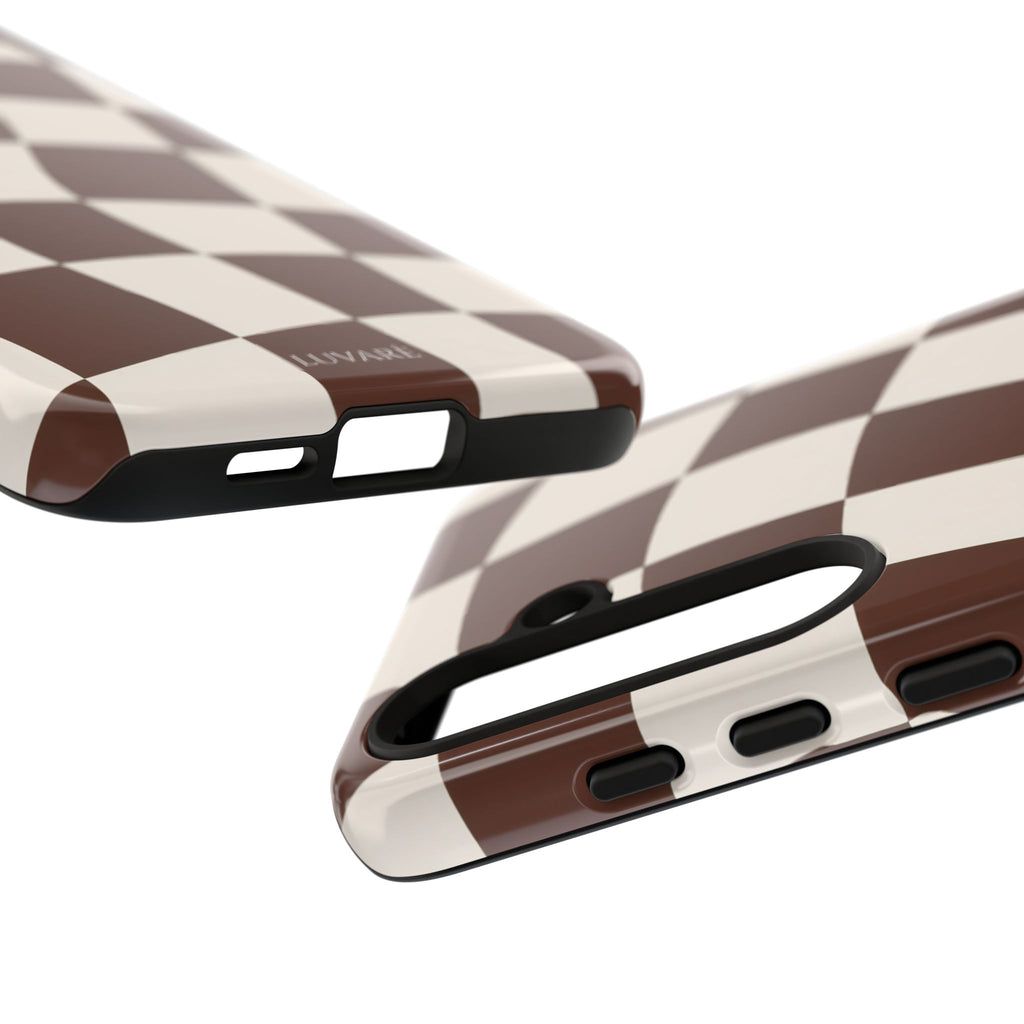 Brown Wavy Checkerboard Case