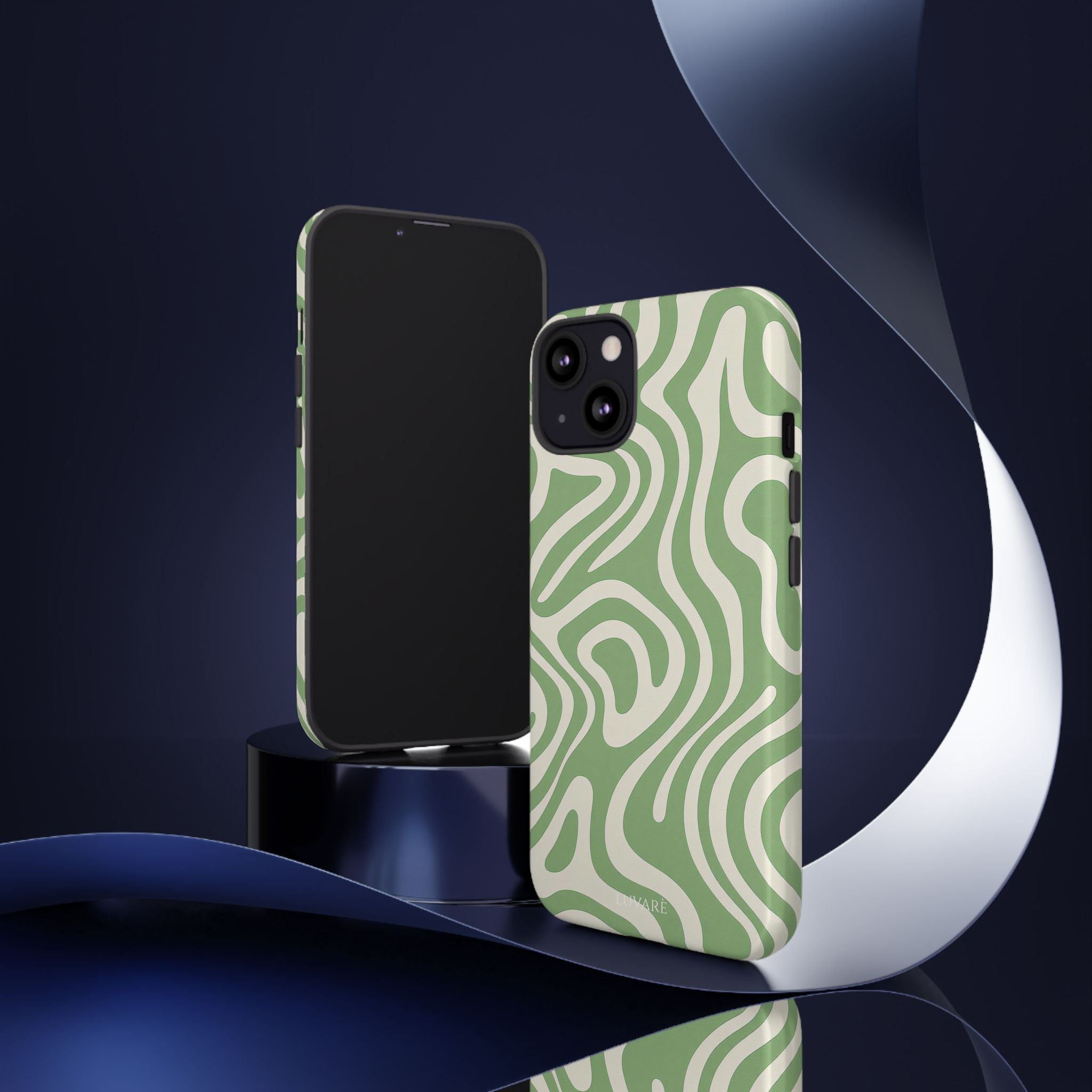 Abstract Green Swirl Phone Case