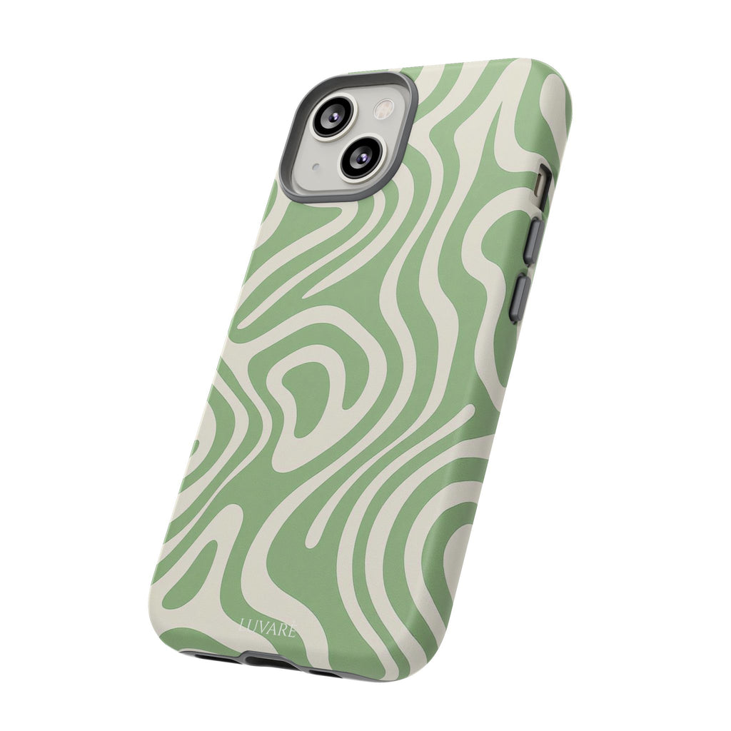 Abstract Green Swirl Phone Case