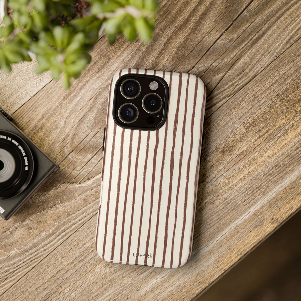 Brown Drawn Stripe Case
