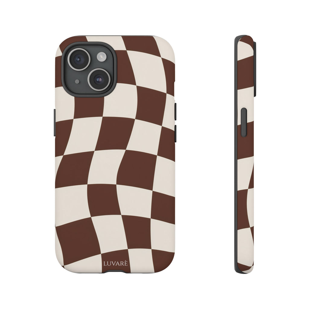Brown Wavy Checkerboard Case