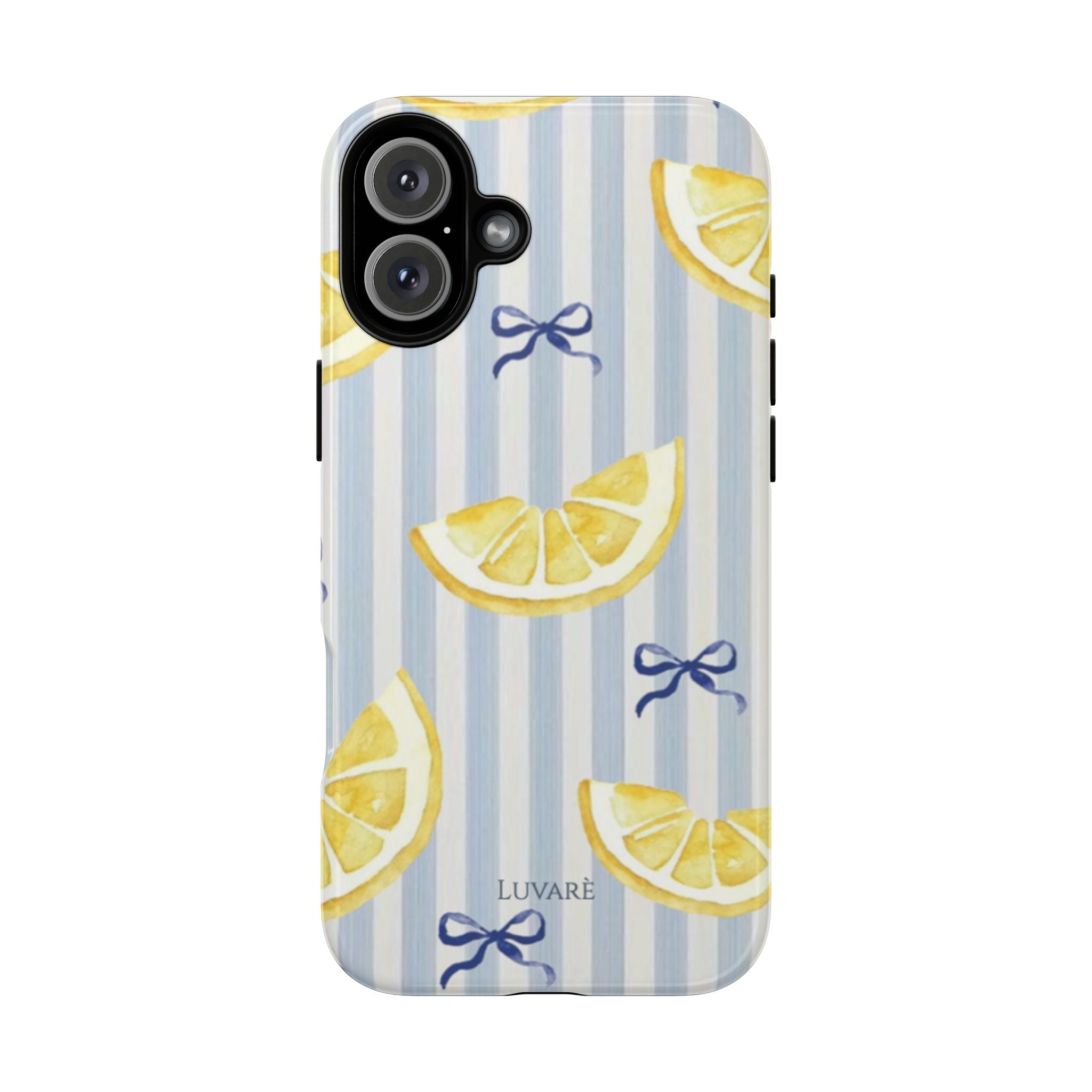 Lemon Slice Blue Stripe Tough Phone Case