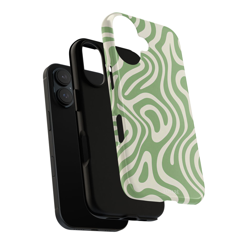 Abstract Green Swirl Phone Case
