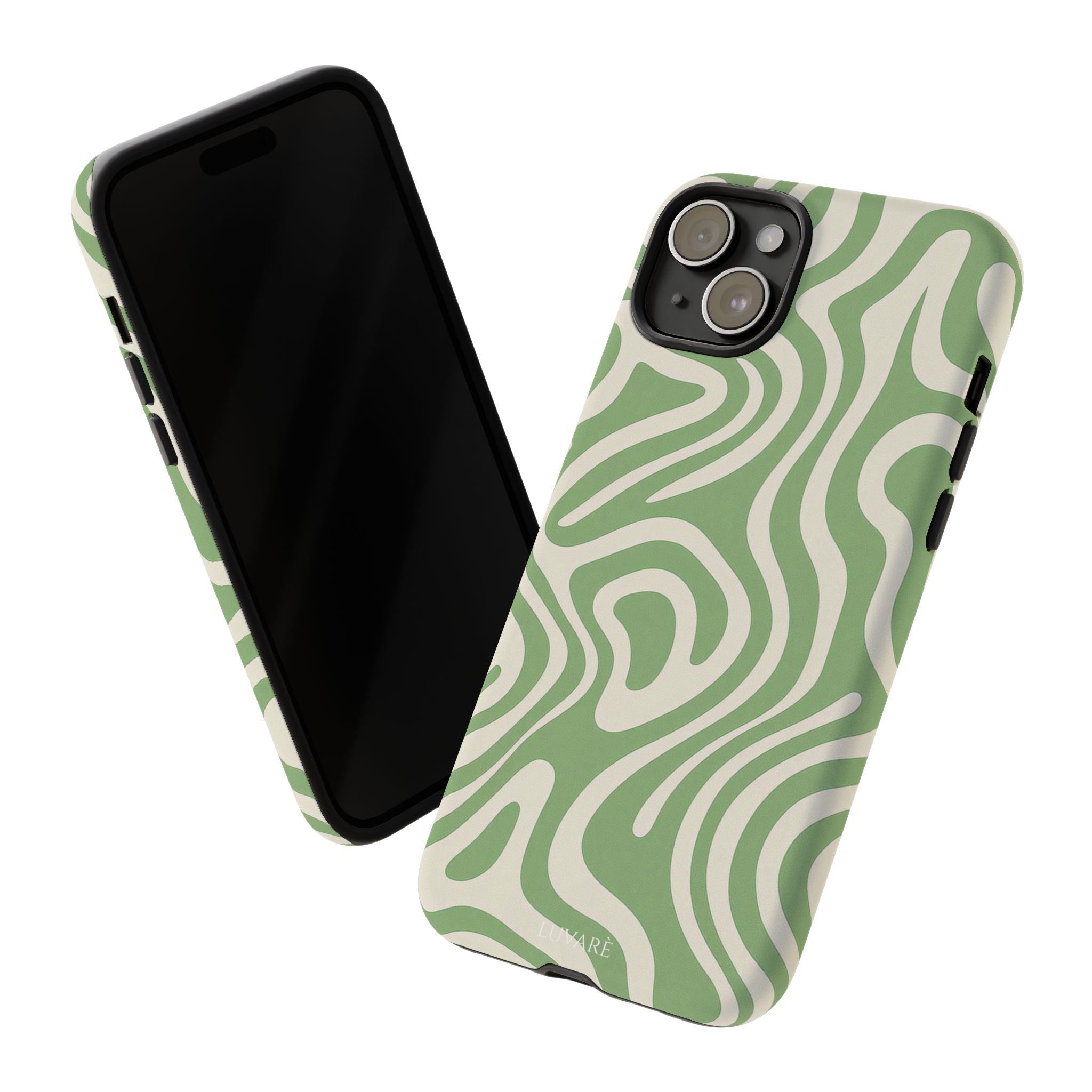 Abstract Green Swirl Phone Case