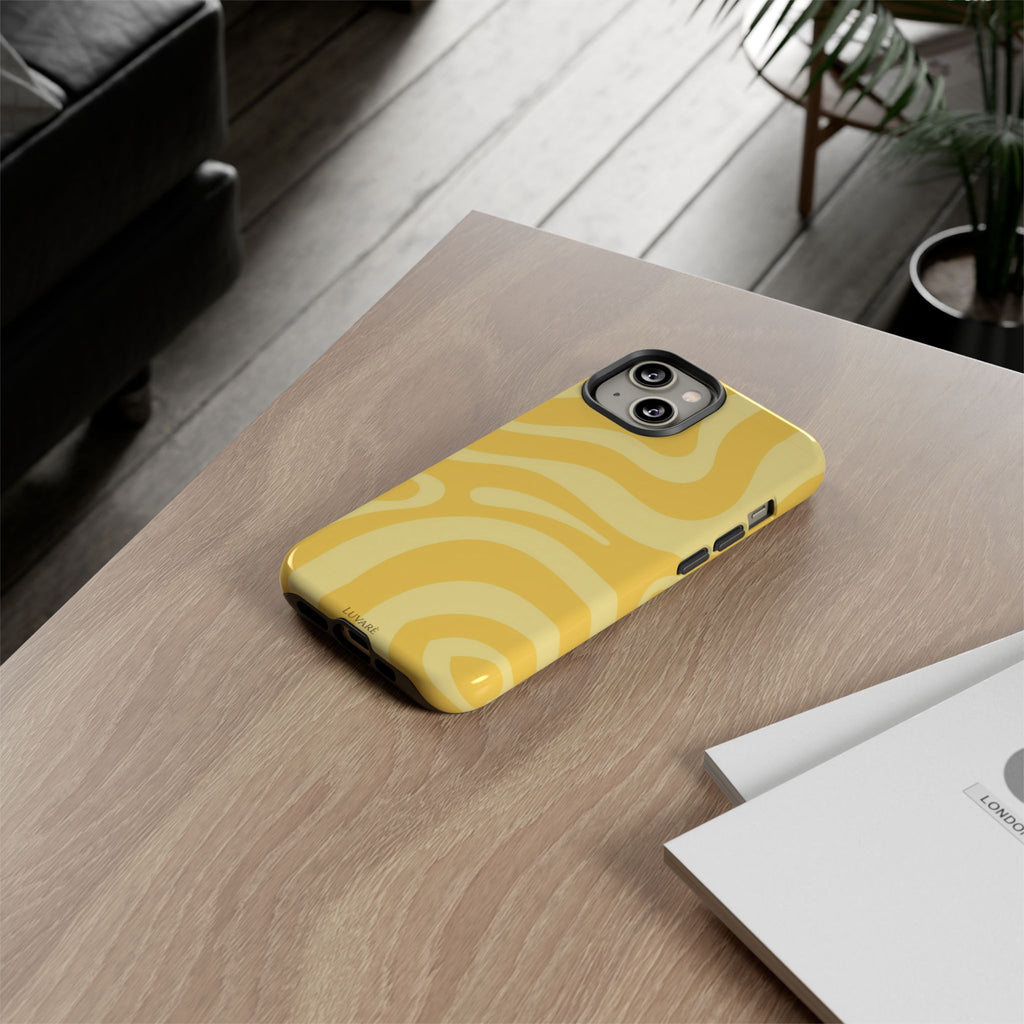 Yellow Retro Swirl Case