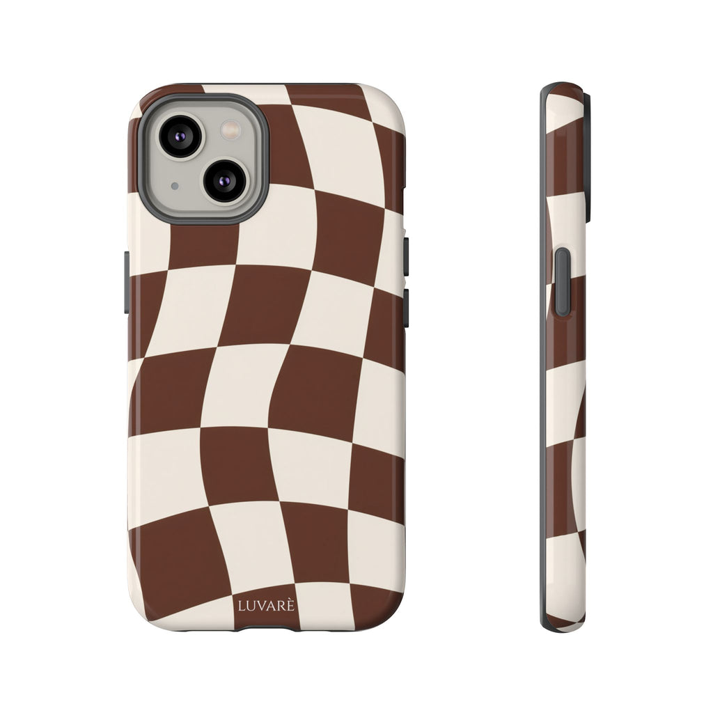 Brown Wavy Checkerboard Case